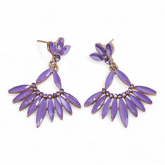 Lavender - Vintage Glass - Long Drop - Earrings product image 6