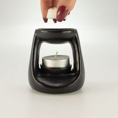 Ceramic Zen Oil Burner - Small Classic - Matt Black product image 5