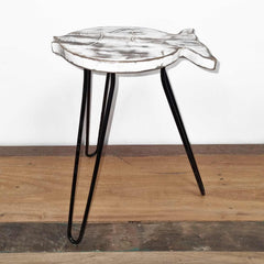 Albasia Wood Fish Stand - Whitewash product image 5