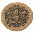 Natural Place Mat - Jute - Hamsa Print product image