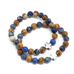 Set of 2 Gemstones Friendship Bracelets - Support - Sodalite & Picture Stone product image 6