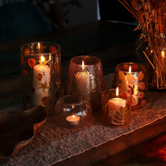 Natural Floral Glass - Large Bowl Candle Holder - Pino - (15x12cm) product image 6