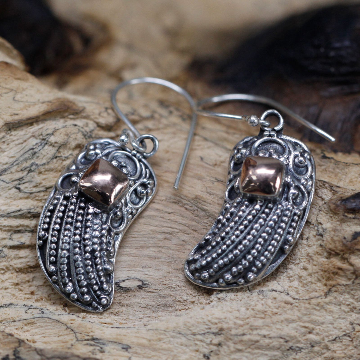 Silver & Gold Earring - Angel Wings product image 5