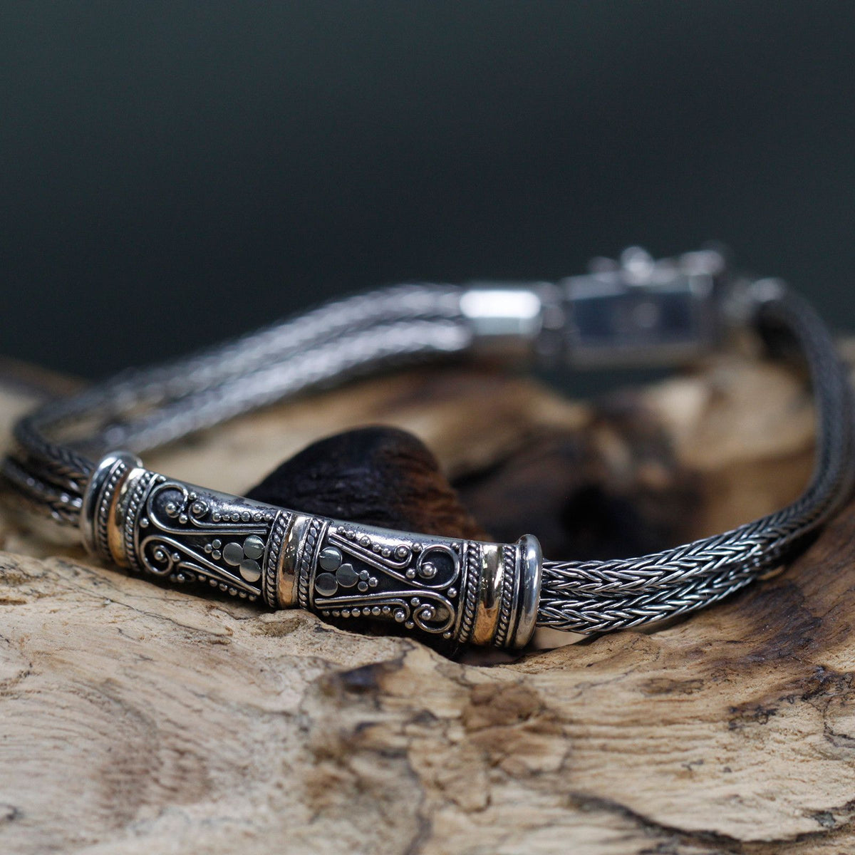 Silver & Gold Bracelet - Unisex Twin Chain product image 6