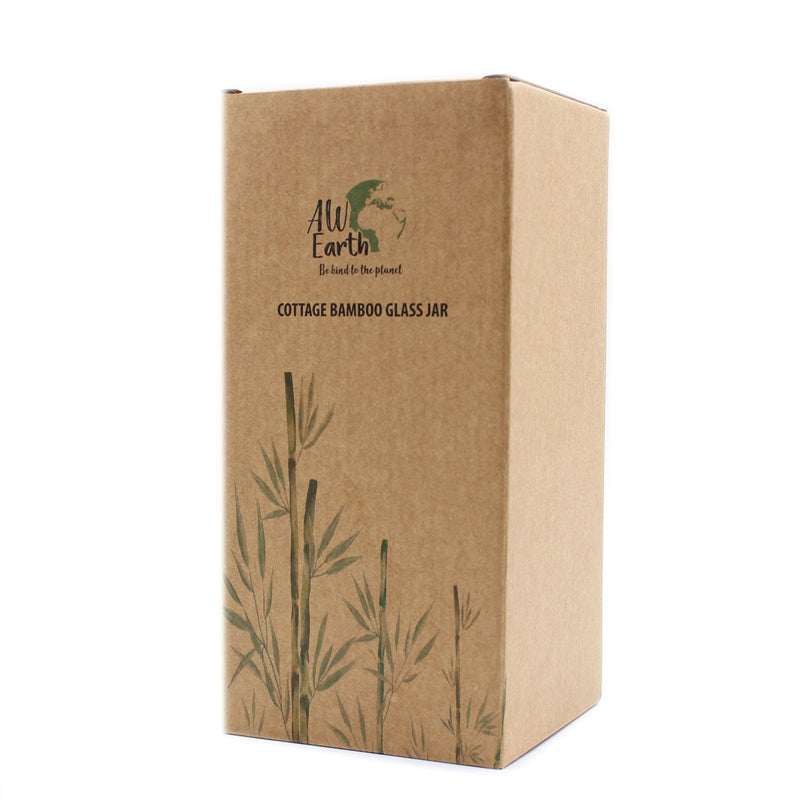 Cottage Bamboo Glass Jar - 20cm product image