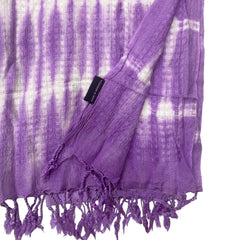 Boho Java Art Stole/Scarf - Lavender Stripes & Motiff - 62x200cm product image 4