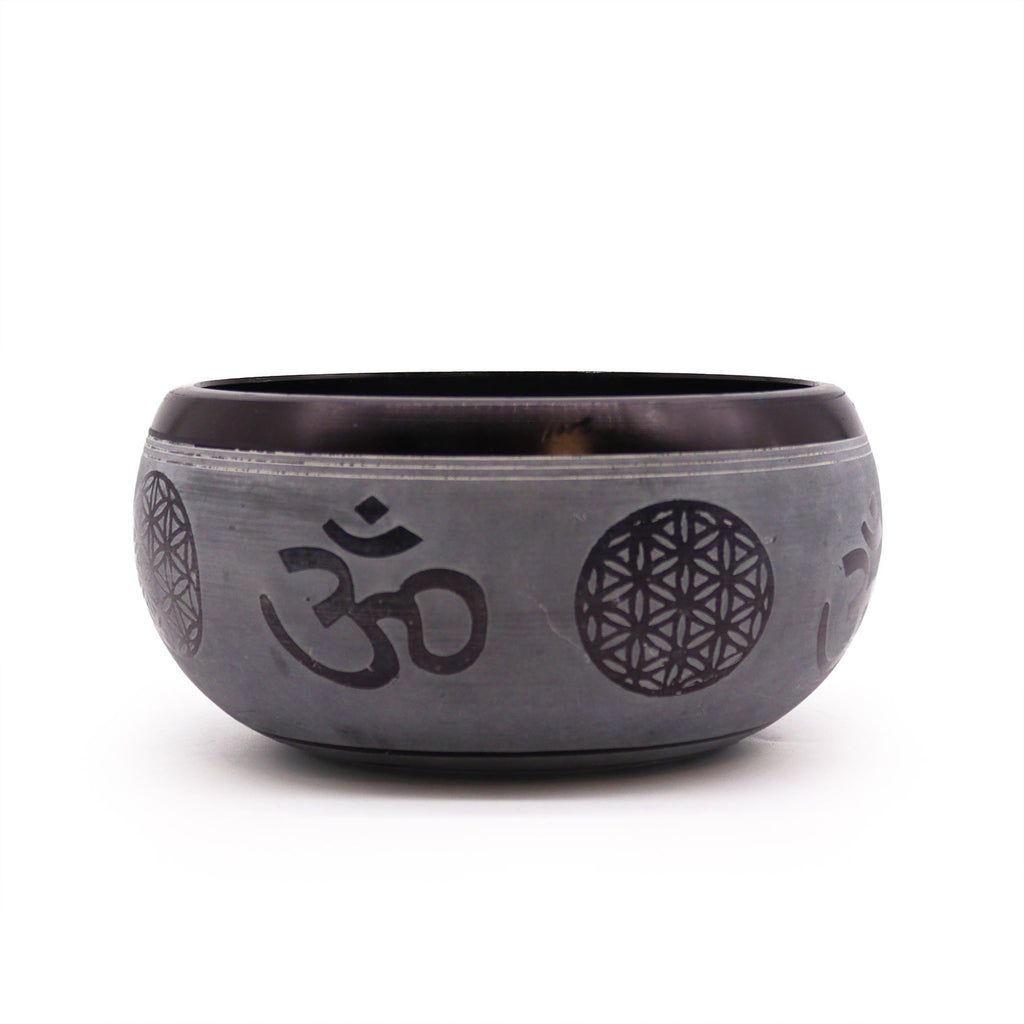 Earth Powder Singing Bowl - Om Five Buddha - 16cm product image