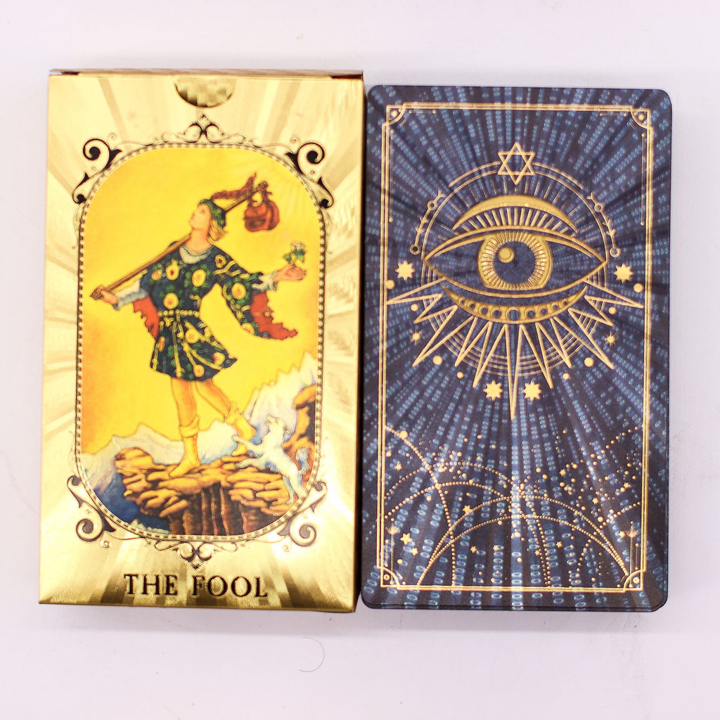 Blue & Gold Foil Tarot Card Set - All Seeing Eye - with booklet product image 3