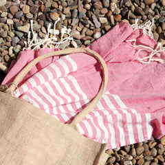 Cotton Pario Throw - 100x180 cm - Hot Pink product image 2