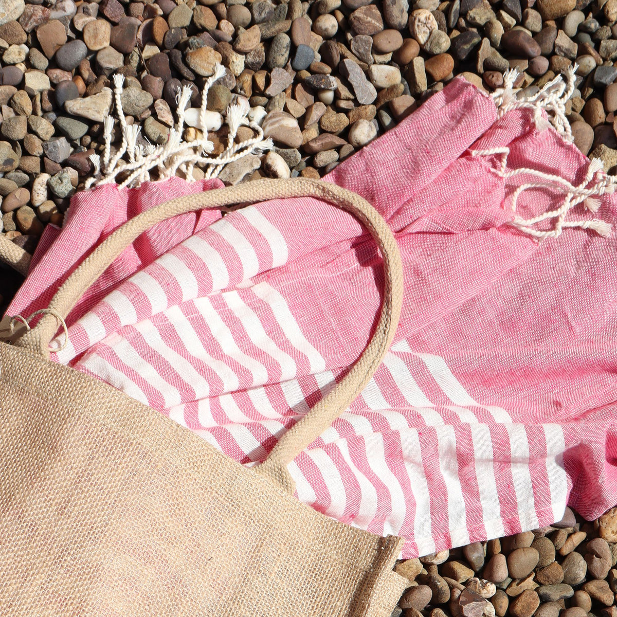 Cotton Pario Throw - 100x180 cm - Hot Pink product image 2