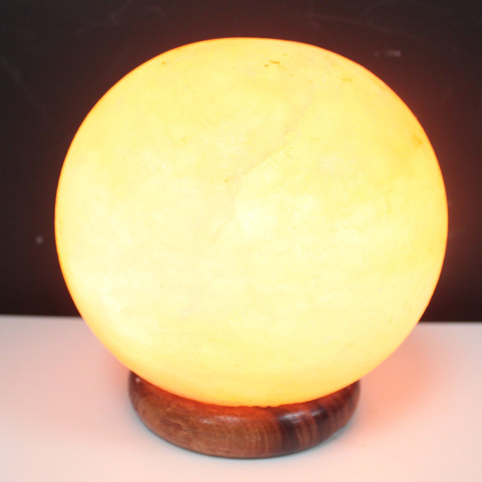 Salt Lamp Ball - Big Wooden Base product image
