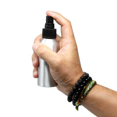 100ml Aluminium Bottle with Black Spray Top product image 3