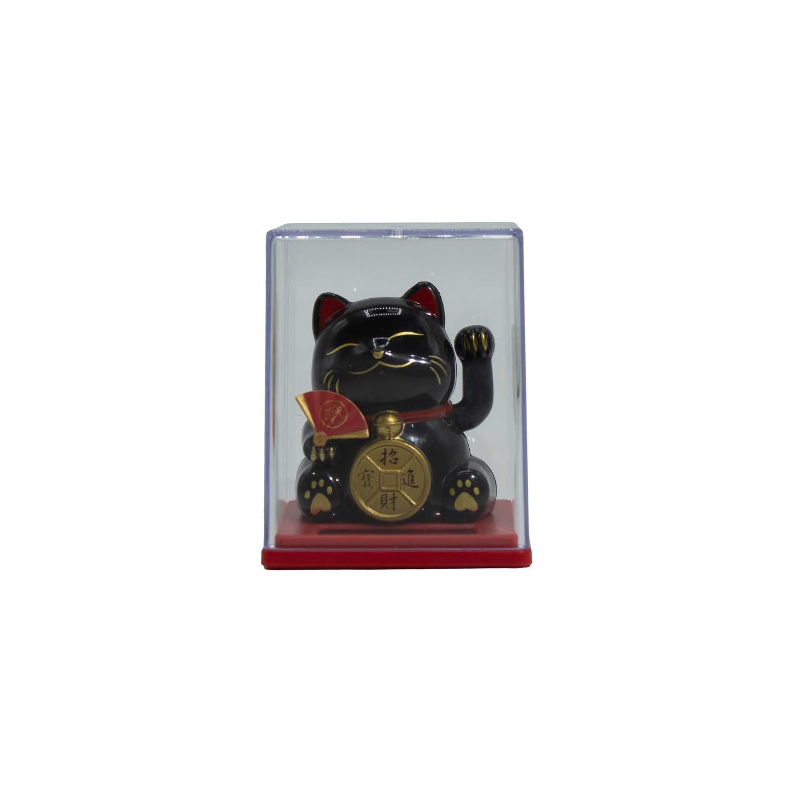 Mini Solar Powered Money Cat in Box - Black product image