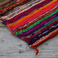150 x 90cm Luxury Rag Rug - Red product image 2