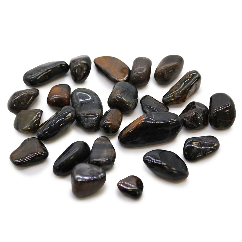Small African Tumble Stones - Tigers Eye - Blue product image