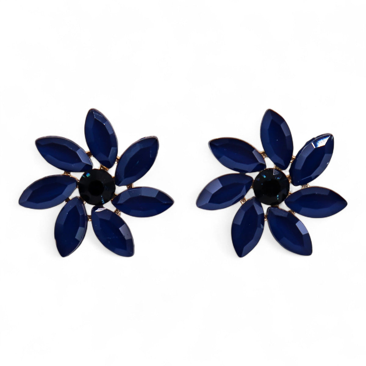 Royal Blue - Vintage Glass - Flowers - Earrings product image 2