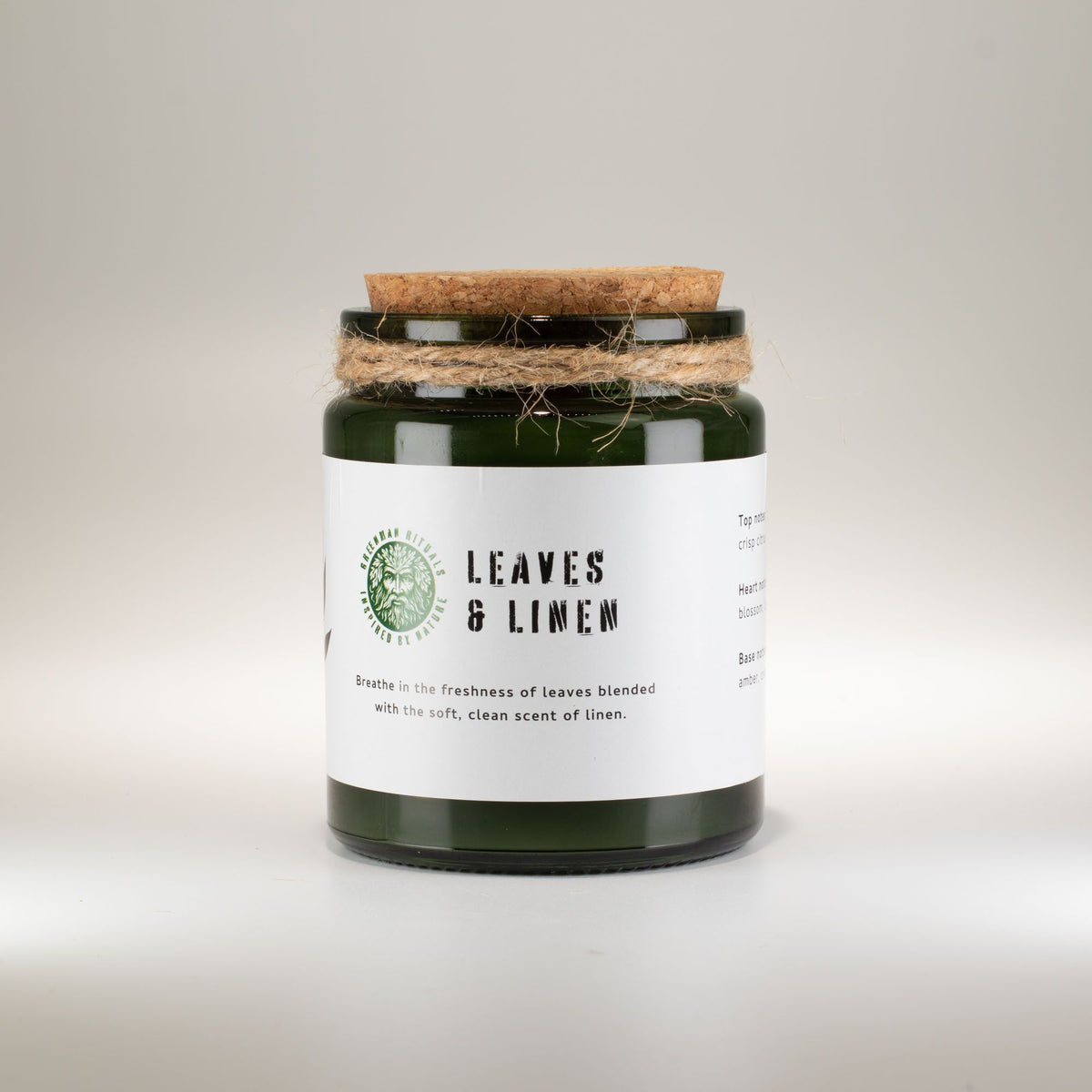 Greenman Woodwick Soy Candle - Leaves & Linen product image 3