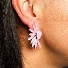Soft Pink - Vintage Glass - Angel Wings - Earrings product image 2