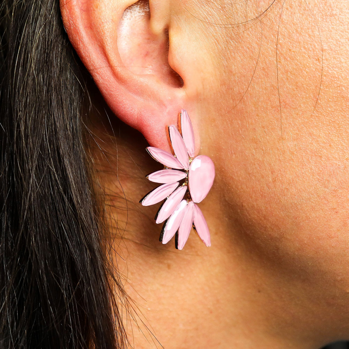 Soft Pink - Vintage Glass - Angel Wings - Earrings product image 2