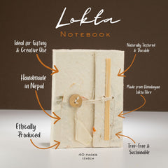 Lokta Mixed Flowers Notebook – Mini (12x8cm) – 40 Leaves product image
