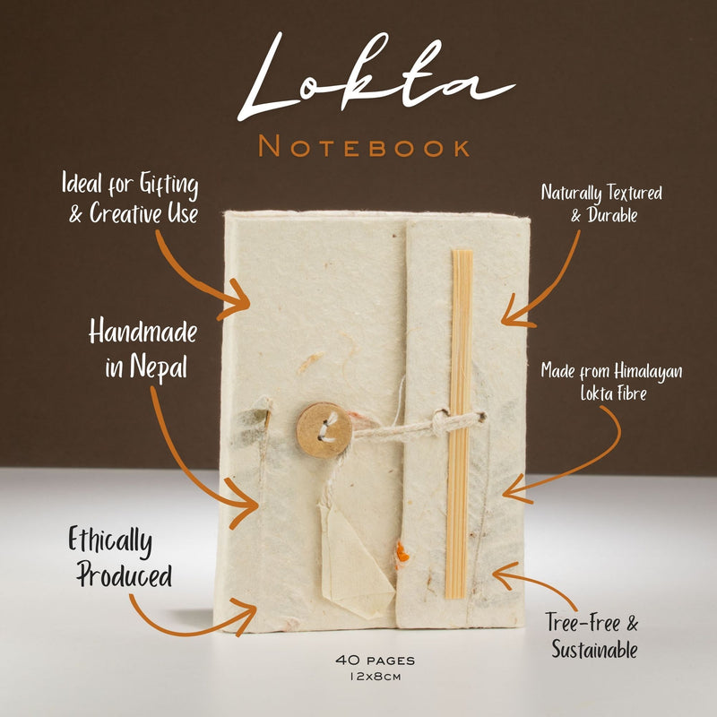 Lokta Mixed Flowers Notebook – Mini (12x8cm) – 40 Leaves product image