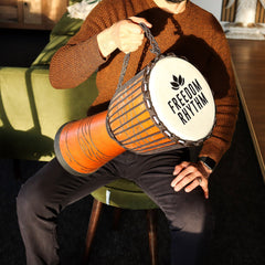 Large Pro Djembe Drum - Freedom Rhythm (high) - 50cm (22cm Dia) product image 6