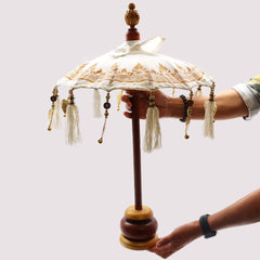 Bali Home Decor Parasol - Canvas - Natural- 40cm product image 3