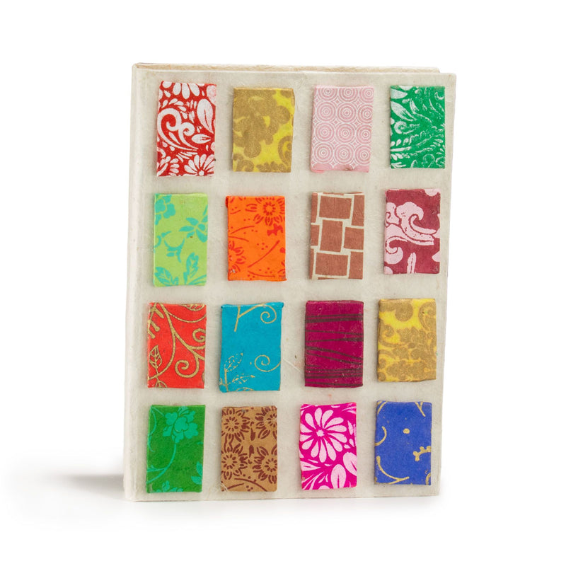 Lokta Mini Tiles Notebook – Medium (15x12cm) – 45 Leaves – Natural product image