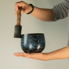 Cauldron Singing Bowl - Magic Mushroom - Blue (15cm) product image 8