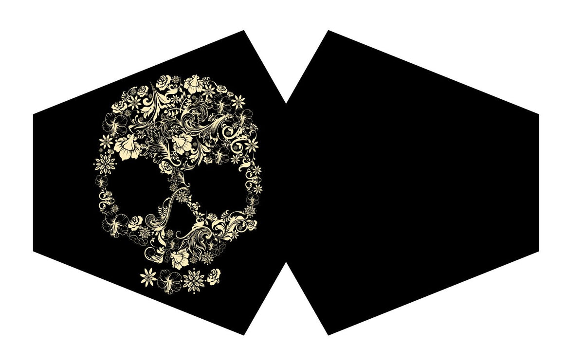 Reusable Fashion Face Mask - Flower Skull (Adult) - product image 2