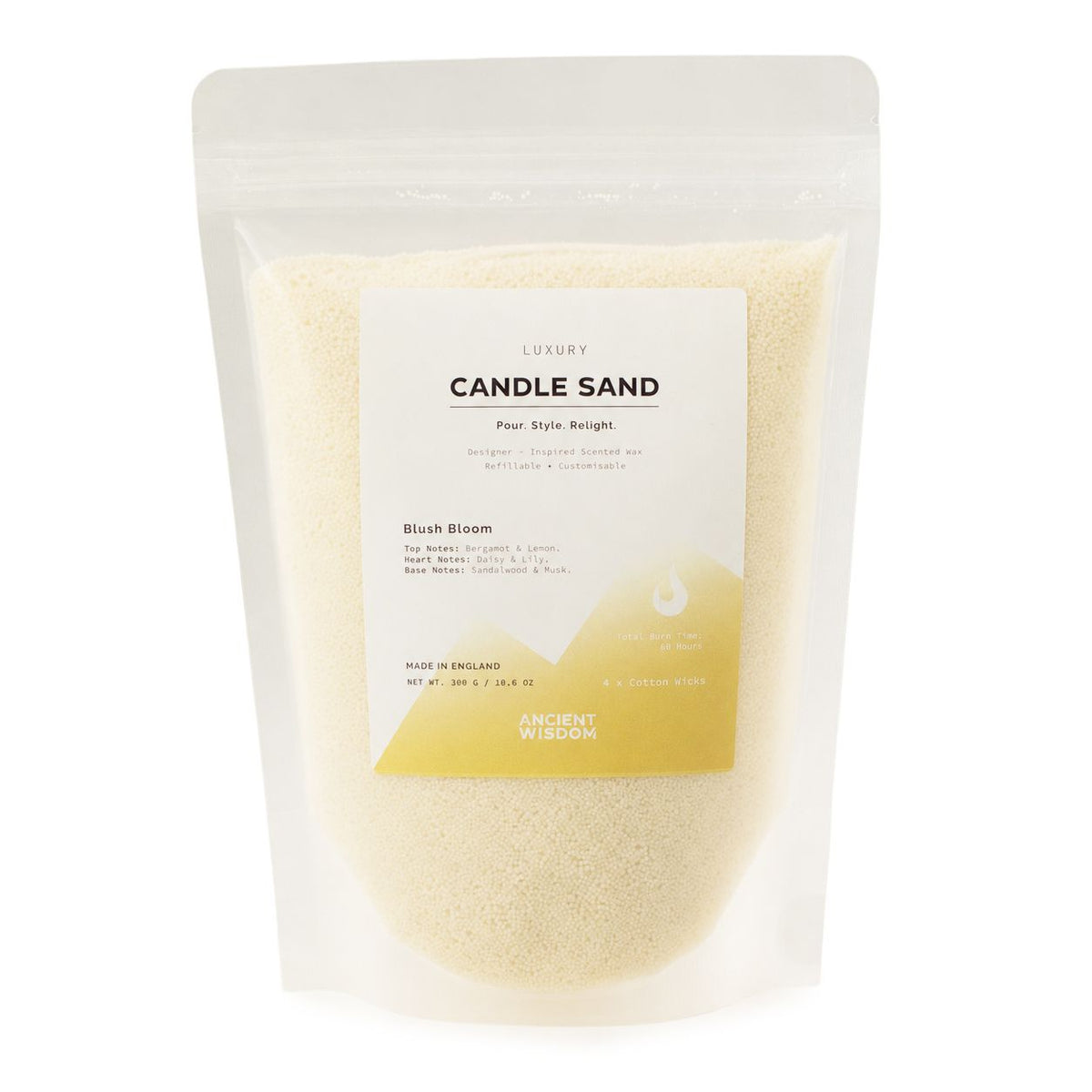 Fragranced Candle Sand - Warm Honey - Blush Bloom - 300g - product image 5