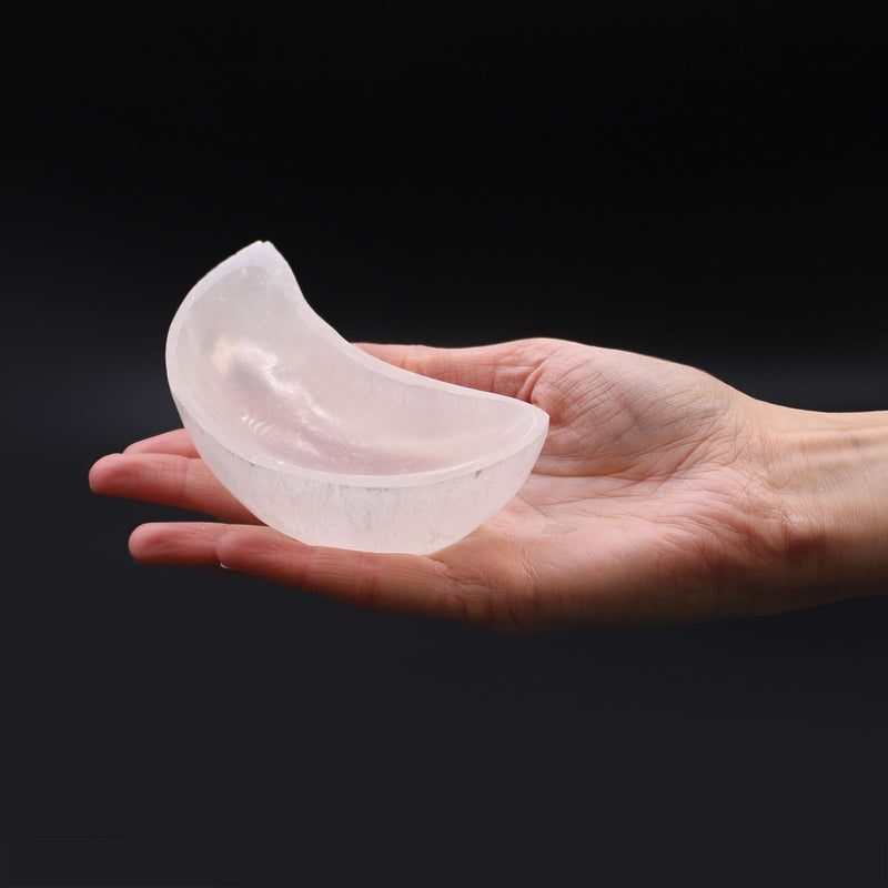 Selenite Moon Bowl - 10cm product image