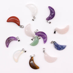 Gemstone Moons Pendants (12 assorted) 20x13mm product image 2