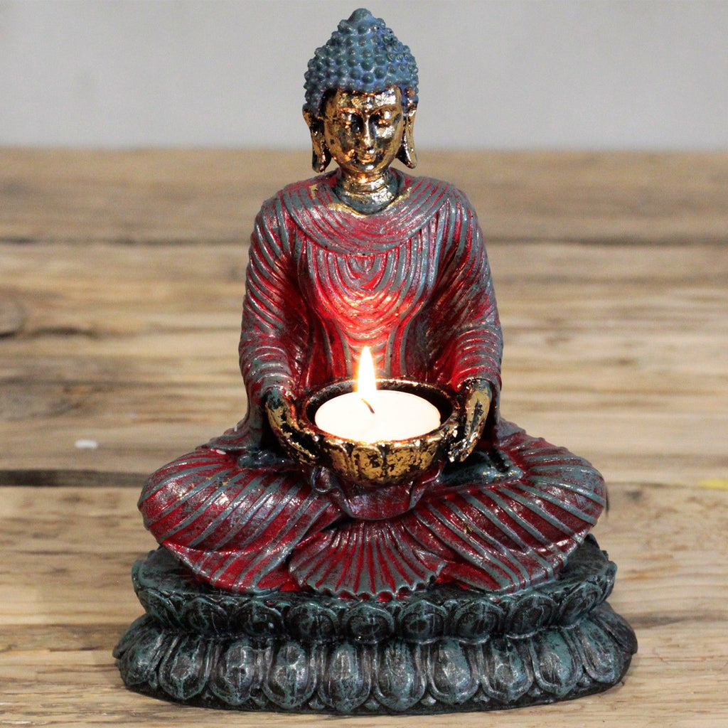 Antique Buddha - Devotee Candle Holder product image 2