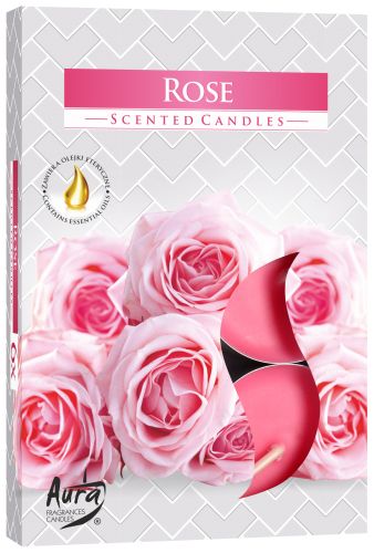 Set of 6 Scented Tealights - Rose product image