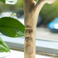 Handmade Parasite Wood Art Carving - Greenman product image