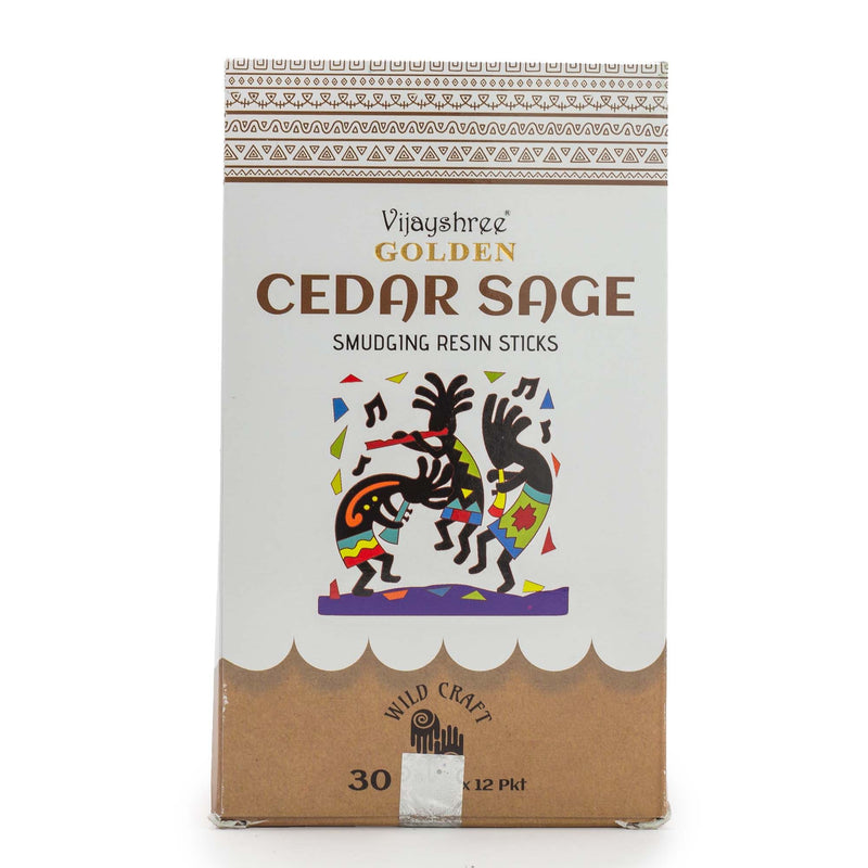 Golden Cedar Sage Smudging Resin Sticks – 30g product image