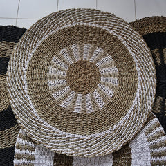 Round Seagrass White & Tan - Inner Sun - 1m product image 2