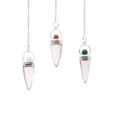Rock Crystal Cone & Silver Ring - Asst product image