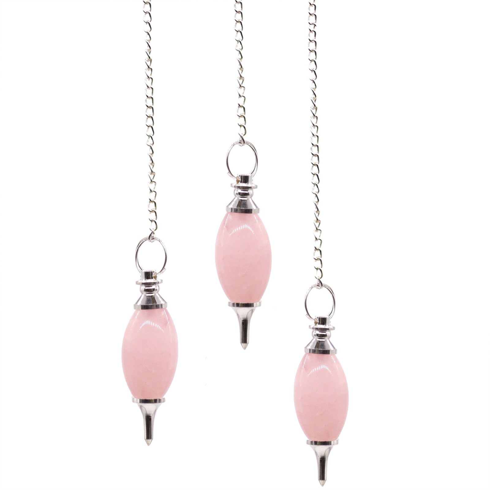 Lingam Shaped Gemstone Pendulum - Rose Quartz product image