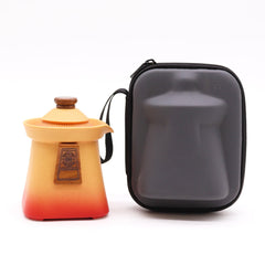 Temple Teapot Set & Three Cups - Orange Earth product image 2