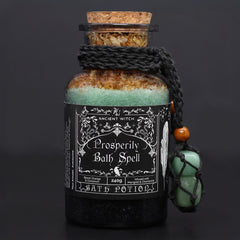 Ancient Witch Bath Spell Potion & Aventurine Crystal Amulet - Prosperity product image