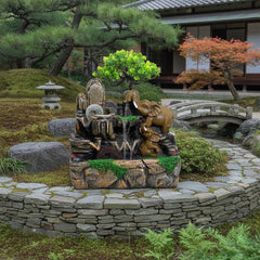 Pebble Wall Tabletop Water Feature with Crystal Ball (19x19x28cm) product image 4