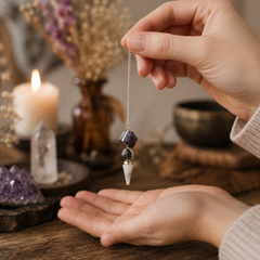 Psychic Gateway Edition - Three Piece Pendulum - Multi Fluorite - Labradorite - Rainbow Moonstone product image 3
