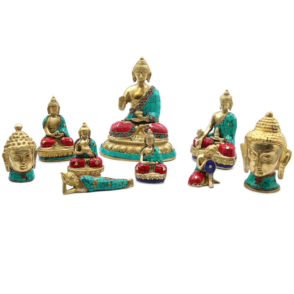 Brass Buddha Figure - Med Head - 8 cm product image 4
