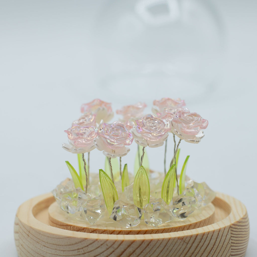 Floral Glow Garden Dome - 10 Pink Roses - LED USB product image 4