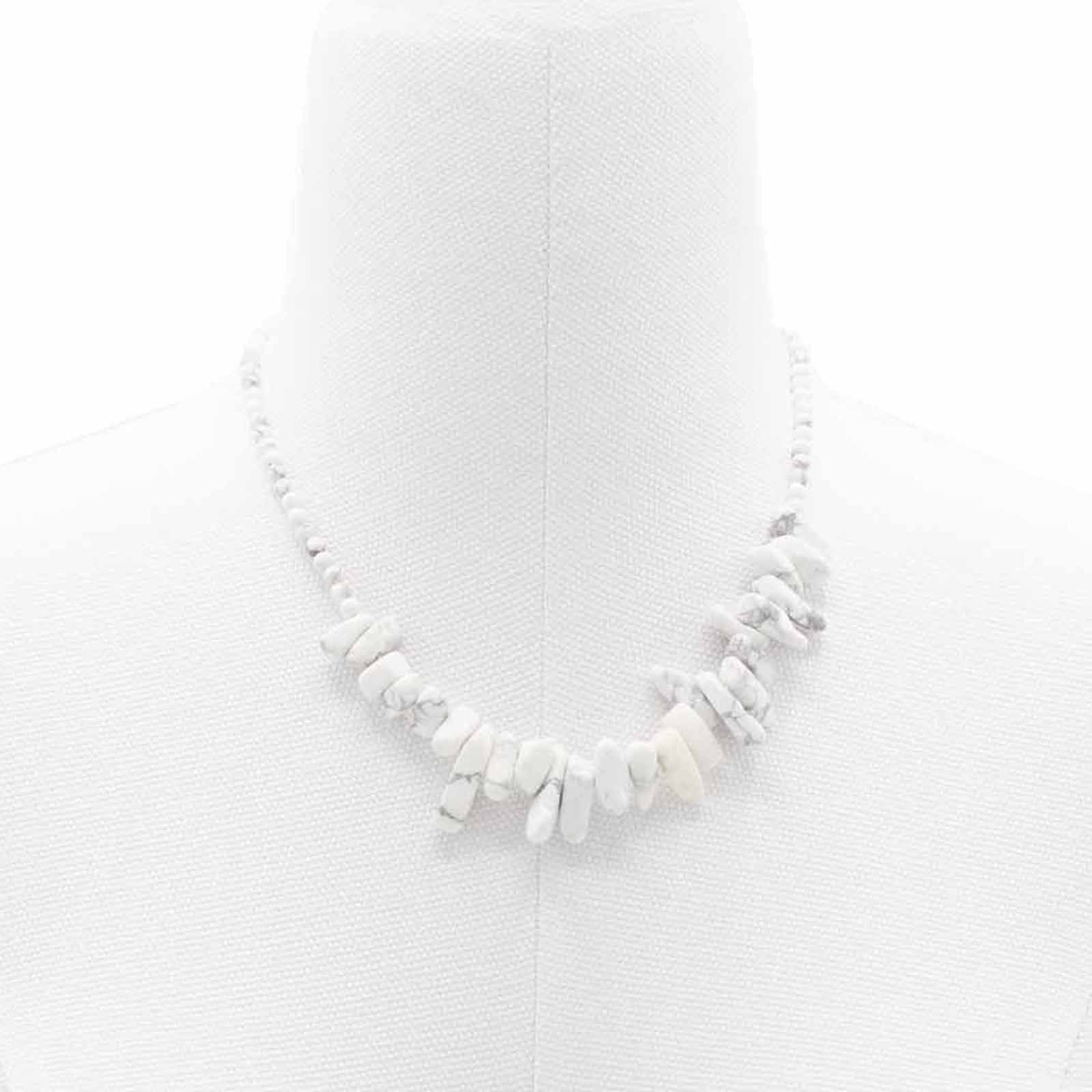 Longstone Gem Necklace - White Jasper product image