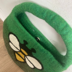 Water Felted Bee Bag - One Handle with Magnet - Garden Greens product image 2