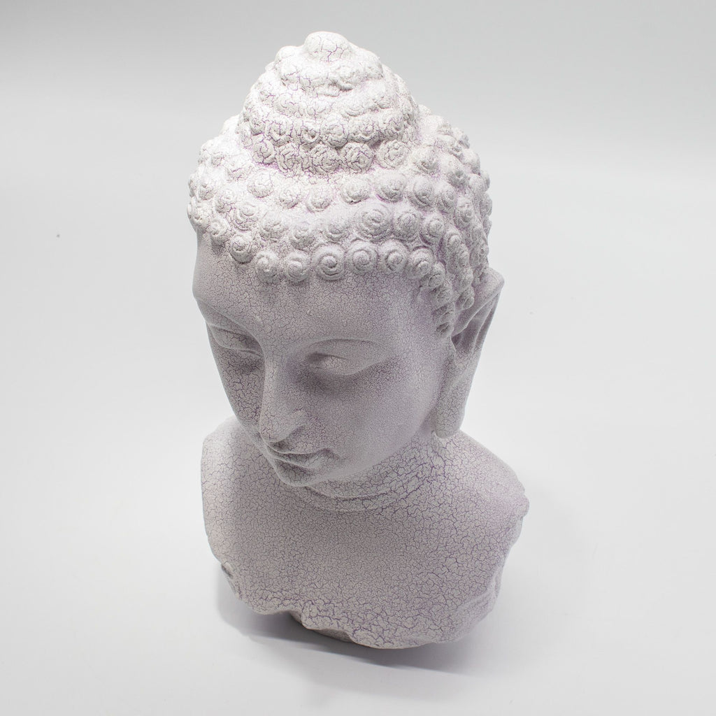 Buddha Bust Lamp Lavender Crackle - Oval Stand product image 4