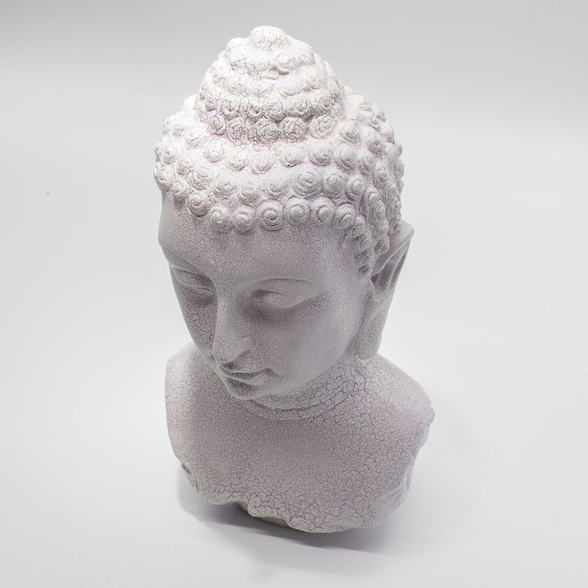 Buddha Bust Lamp Lavender Crackle - Oval Stand product image 4